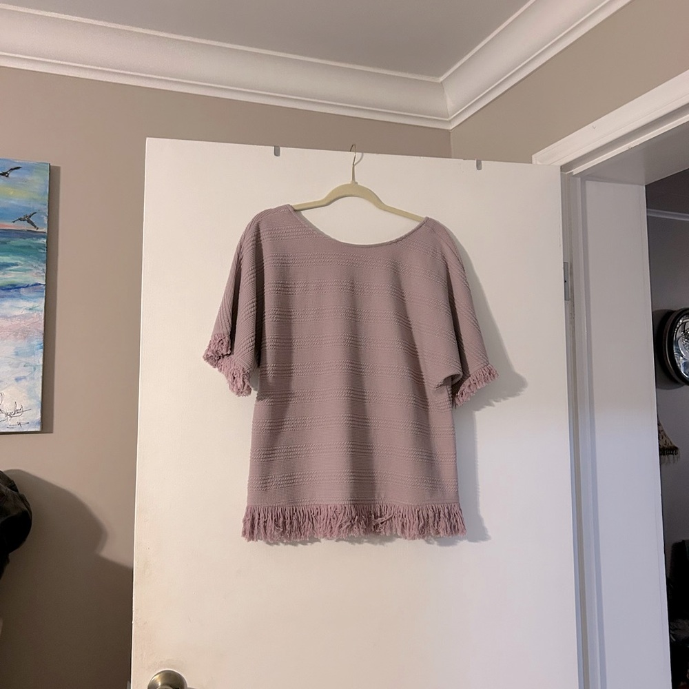 L Love Lavender light ribbed sweater Size Medium Boutique
